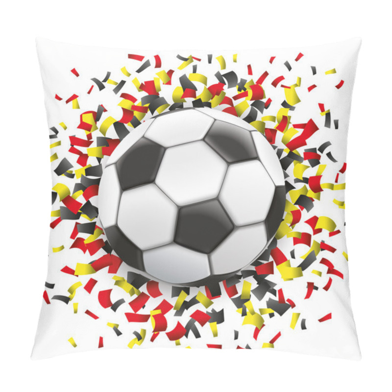 Personality  Football Black Red Yellow Confetti Germany Pillow Covers