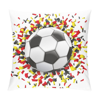 Personality  Football Black Red Yellow Confetti Germany Pillow Covers