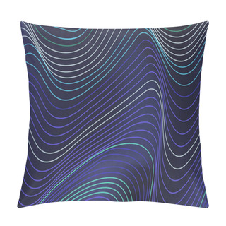 Personality  Abstract Waves Textile Immitation Background Landscape Compositi Pillow Covers