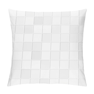 Personality  Abstract Seamless Pattern Of White Ceramic Wall Tiles.Design Geometric Mosaic Texture For The Decoration Of The Kitchen Room, Vector Illustration Pillow Covers