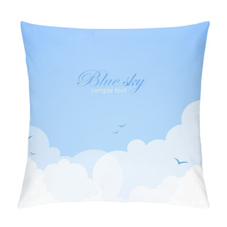 Personality  Good Weather Background. Blue Sky With Clouds Pillow Covers