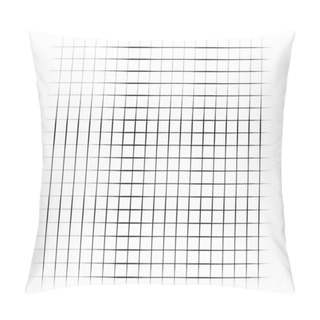 Personality  Grid, Mesh, Graticule With Grungy, Irregular Lines. Grunge Checkered Grating, Trellis, Lattern Pattern Pillow Covers