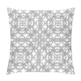 Personality  Abstract Mosaic Pattern. Regular Ornament Of Geometric Elements. Seamless Vector Tile Texture Pattern In East, Damascus, Islamic Style. Pillow Covers