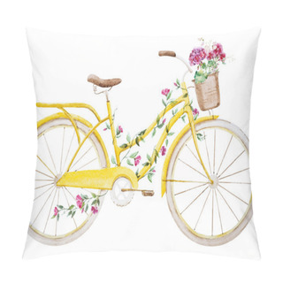 Personality  Watercolor Bike Bicycle Pillow Covers