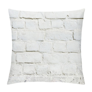 Personality  White Brick Wall Texture, Full Frame View Pillow Covers