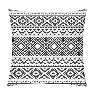 Personality  Tribal Ethnic Pattern In Black And White Color. Design For Background Or Frame Pillow Covers