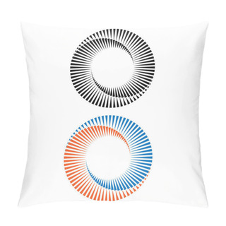 Personality  Two Abstract Spirals Pillow Covers