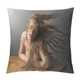 Personality  Beautiful Red-hair Woman Pillow Covers
