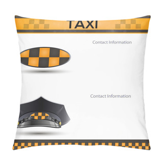Personality  Racing Orange Background, Taxi Cab Cover Template. Pillow Covers