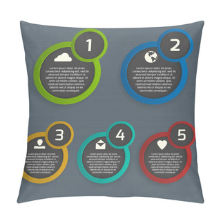 Personality  Vector Progress Icons Vector Illustration  Pillow Covers