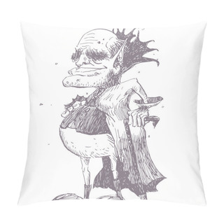 Personality  Hand Drawn Illustration Of Halloween Character Pillow Covers