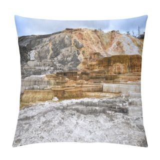 Personality  Mammoth Hot Springs In Yellowstone National Park Pillow Covers
