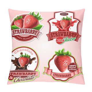 Personality  Strawberries  Food Banners Pillow Covers