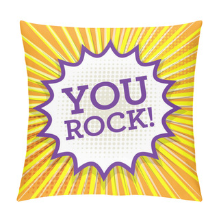 Personality  Comic Book Explosion With Text You Rock Pillow Covers