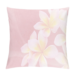 Personality  Plumeria On Paper Texture Background Pillow Covers
