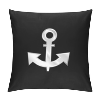 Personality  Boat Anchor Silver Plated Metallic Icon Pillow Covers