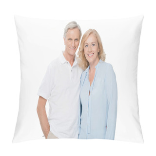 Personality  Smiling Senior Couple  Pillow Covers