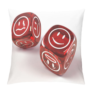 Personality  Dice With Different Emotions On Faces Pillow Covers