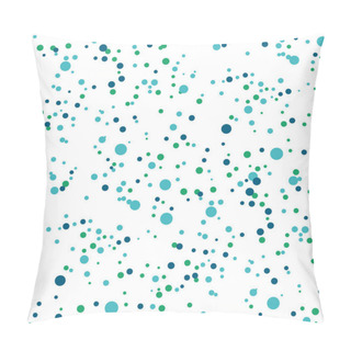 Personality  Concept Funny Color Dots Seamless Pattern. Vector Illustration For Surface Design, Background, Wrapping Paper. Color Dots Random Motif.  Pillow Covers