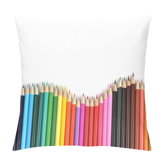 Personality  Colored Pencils In Row Pillow Covers