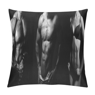 Personality  Bodybuilding. Man And  Woman Pillow Covers