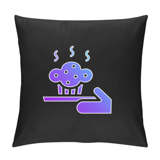 Personality  Baking Blue Gradient Vector Icon Pillow Covers