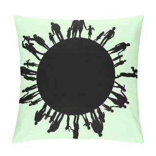 Personality  Big Family Silhouettes Pillow Covers