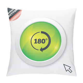 Personality  Angle 180 Degrees Sign Icon. Geometry Math Symbol Pillow Covers