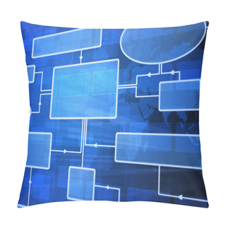 Personality  Futuristic Flowchart Pillow Covers