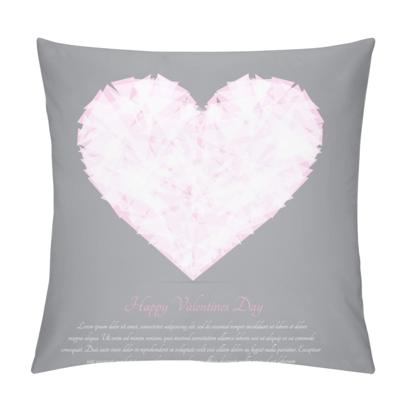 Personality  Glass Broken Heart. Vector Greeting Card For Valentine's Day. Pillow Covers