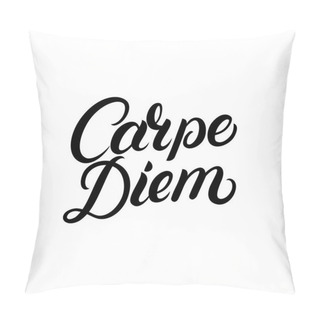Personality  Carpe Diem Hand Written Lettering Quote. Pillow Covers