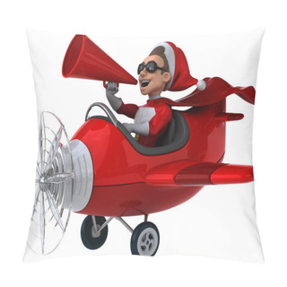 Personality  Fun Santa Claus In Airplane Pillow Covers