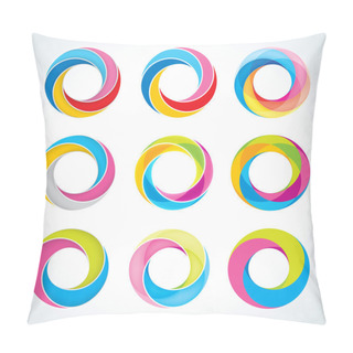 Personality  Set Of Abstact Infinite Loop Logo Template. Corporate Icons Pillow Covers