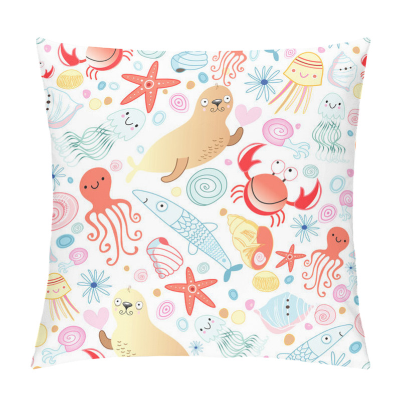 Personality  texture of sea animals pillow covers