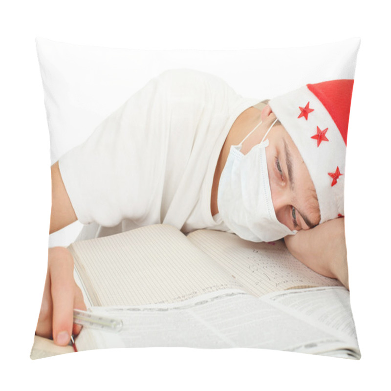 Personality  Diseased Student In Santa Hat Pillow Covers