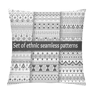 Personality  Set Of Six Ethnic Seamless Patterns. Pillow Covers
