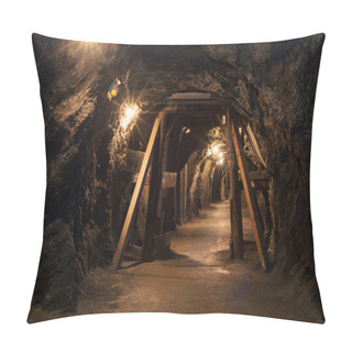 Personality  Long Tunnel Through Gypsum Mine Pillow Covers