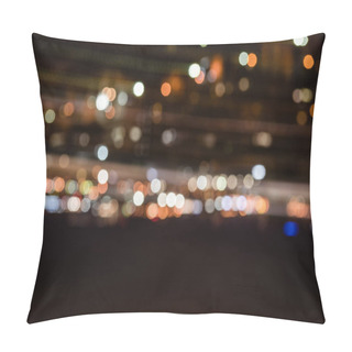 Personality  Defocused Colorful Bokeh Lights At Night Pillow Covers