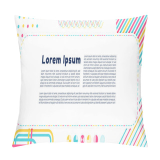 Personality  Geometric Shape Background Abstract Colorful Concept Frame Overlap Style. Vector Illustration. Pillow Covers