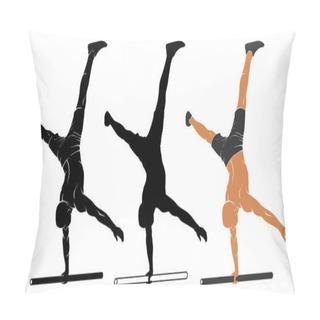 Personality  Parallel Bars One-arm Handstand Pillow Covers
