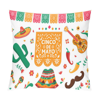 Personality  Cinco De Mayo Set Of Mexican Culture Decoration Pillow Covers