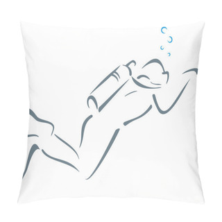 Personality  Swimming Underwater Pillow Covers