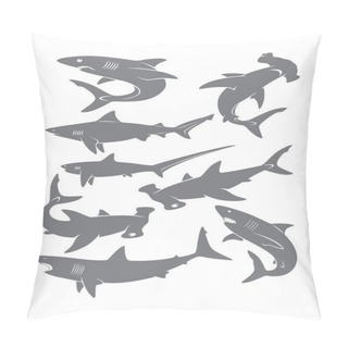 Personality  Set Of Different Sharks Pillow Covers