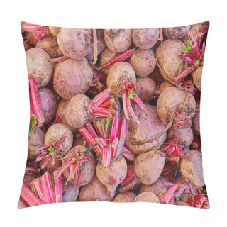 Personality  Organic Beetroots Top View Closeup Pillow Covers