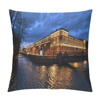 Personality  The Building Of The Central Naval Museum In The Evening Pillow Covers