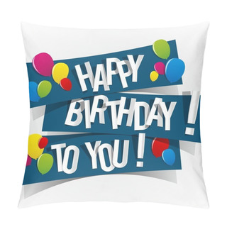 Personality  Happy Birthday Card Pillow Covers