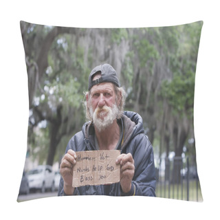 Personality  Homeless Man Pillow Covers
