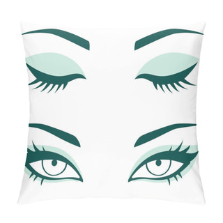 Personality  Closed And Opened Eyes Pillow Covers