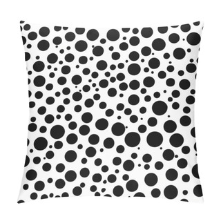 Personality  Seamless Pattern Of Random Black Spots On A White Background, Resembling Dalmatian Fur Pillow Covers