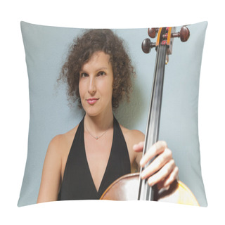 Personality  Portrait Of Young Cellist Pillow Covers